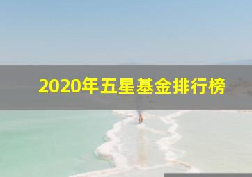 2020年五星基金排行榜