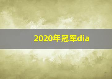 2020年冠军dia