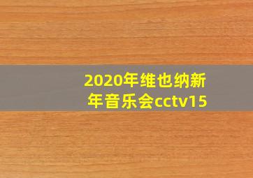 2020年维也纳新年音乐会cctv15