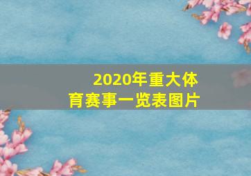 2020年重大体育赛事一览表图片