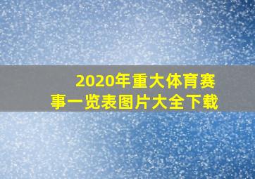 2020年重大体育赛事一览表图片大全下载