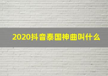 2020抖音泰国神曲叫什么