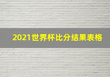 2021世界杯比分结果表格