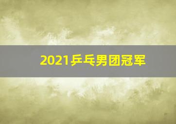 2021乒乓男团冠军