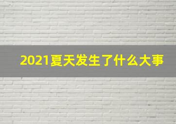 2021夏天发生了什么大事