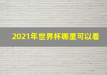 2021年世界杯哪里可以看