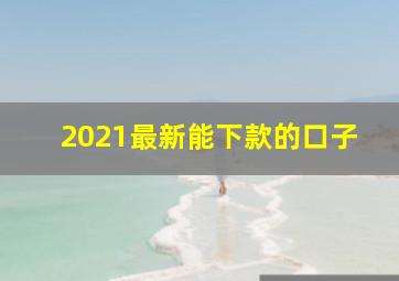 2021最新能下款的口子