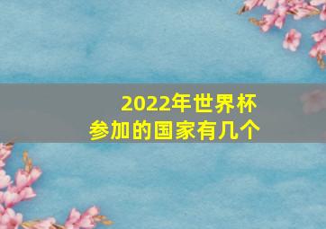 2022年世界杯参加的国家有几个