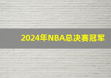 2024年NBA总决赛冠军