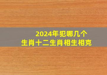 2024年犯哪几个生肖十二生肖相生相克