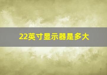 22英寸显示器是多大