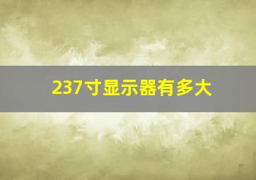 237寸显示器有多大