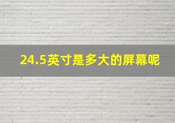 24.5英寸是多大的屏幕呢