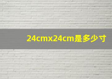 24cmx24cm是多少寸