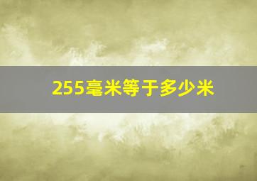 255毫米等于多少米