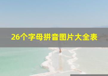 26个字母拼音图片大全表