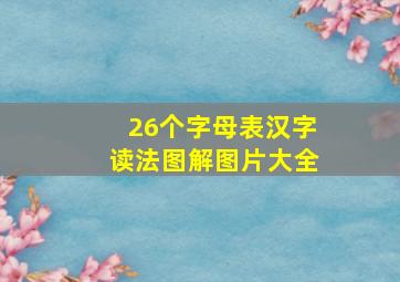 26个字母表汉字读法图解图片大全