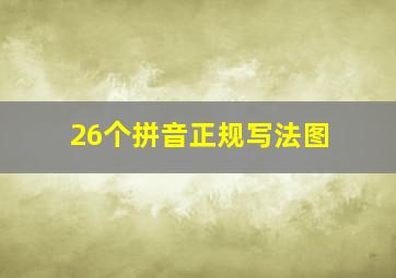 26个拼音正规写法图