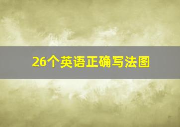 26个英语正确写法图