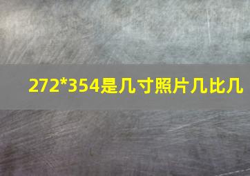 272*354是几寸照片几比几