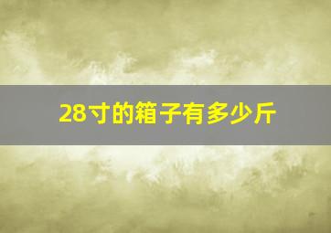 28寸的箱子有多少斤