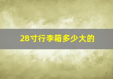 28寸行李箱多少大的