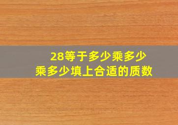 28等于多少乘多少乘多少填上合适的质数