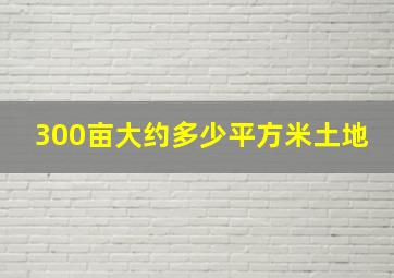 300亩大约多少平方米土地