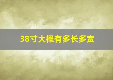 38寸大概有多长多宽