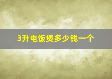 3升电饭煲多少钱一个