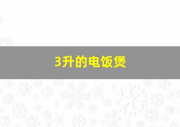 3升的电饭煲