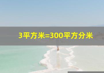 3平方米=300平方分米