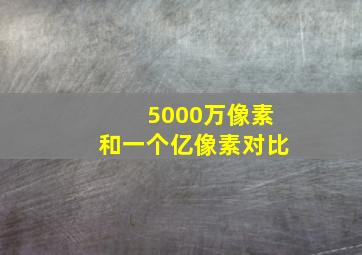 5000万像素和一个亿像素对比