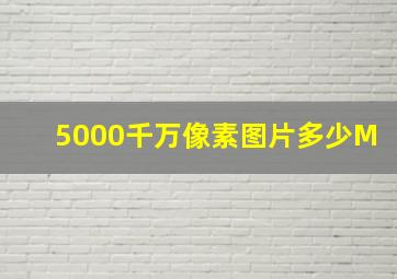 5000千万像素图片多少M