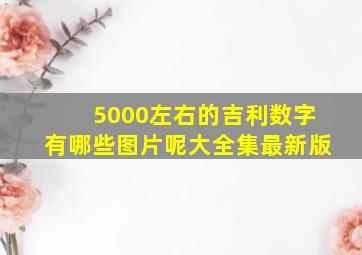 5000左右的吉利数字有哪些图片呢大全集最新版