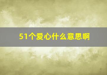 51个爱心什么意思啊