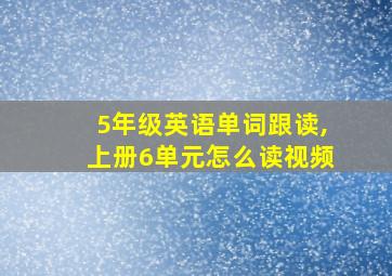 5年级英语单词跟读,上册6单元怎么读视频