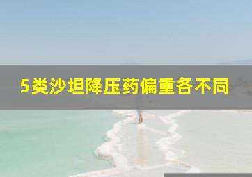 5类沙坦降压药偏重各不同