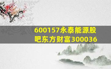 600157永泰能源股吧东方财富300036