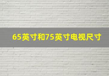 65英寸和75英寸电视尺寸