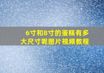 6寸和8寸的蛋糕有多大尺寸呢图片视频教程