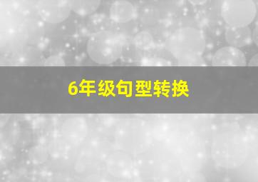 6年级句型转换