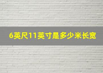 6英尺11英寸是多少米长宽