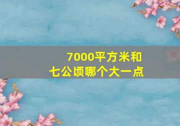 7000平方米和七公顷哪个大一点