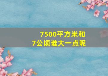 7500平方米和7公顷谁大一点呢