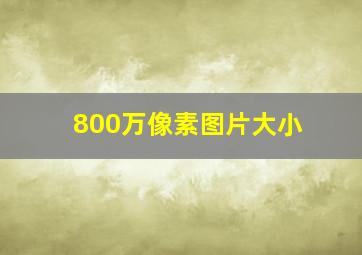 800万像素图片大小