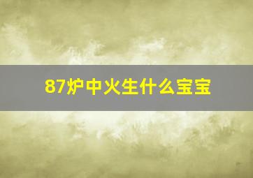 87炉中火生什么宝宝