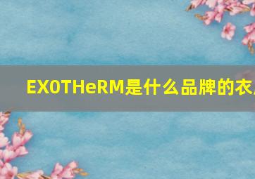 EX0THeRM是什么品牌的衣服