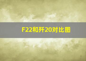 F22和歼20对比图