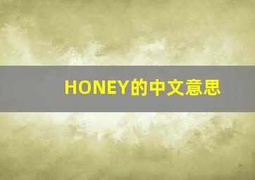 HONEY的中文意思